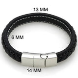 Tisnium Leather Bracelet For Men Gothic Jewelry Halloween Punk Hip-Hop