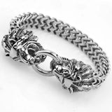 Tisnium Cuban Link Chain Silver Bracelet Gothic Stainless Steel Jewelry