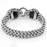 Tisnium Cuban Link Chain Silver Bracelet Gothic Stainless Steel Jewelry