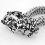 Tisnium Cuban Link Chain Silver Bracelet Gothic Stainless Steel Jewelry