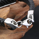 Tisnium Men's Heavy Lion Head Bracelet Stainless Steel Jewelry