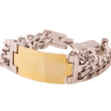 Tisnium Men's Bracelet Punk Hip-Hop Style Gothic Cuban Chain Stainless Steel