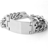 Tisnium Men's Bracelet Punk Hip-Hop Style Gothic Cuban Chain Stainless Steel