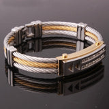 Tisnium Stainless Steel Bracelets Men Women Accessories Three Layers Of Bracelet