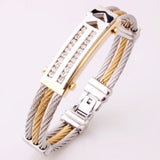Tisnium Stainless Steel Bracelets Men Women Accessories Three Layers Of Bracelet
