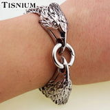 Tisnium Tercel Men's Bracelet Silver Cuban Chain Stainless Steel Jewelry
