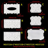 Resin Mold Silicone Tissue Box Square Hollow Pattern