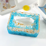 Resin Mold Silicone Tissue Box Square Hollow Pattern