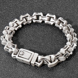 Titanium Bracelet Men 12MM Matte Stainless Steel Men's On Hand Bands