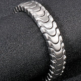Titanium Bracelet Men 12MM Matte Stainless Steel Men's On Hand Bands