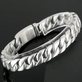 Titanium Bracelet Men 12MM Matte Stainless Steel Men's On Hand Bands