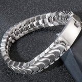 Titanium Bracelet Men 12MM Matte Stainless Steel Men's On Hand Bands