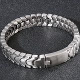 Titanium Bracelet Men 12MM Matte Stainless Steel Men's On Hand Bands