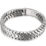 Titanium Bracelet Men 12MM Matte Stainless Steel Men's On Hand Bands