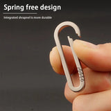 Titanium Alloy Keychain Waist Hanging Chain Ring Buckles Car Accessories