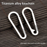 Titanium Alloy Keychain Waist Hanging Chain Ring Buckles Car Accessories