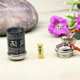 Rotatable Titanium Buddhism Pendant Amulet Tube Necklace