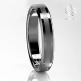 Titanium Two Tone Tungsten Carbide Wedding Band Men's Ring