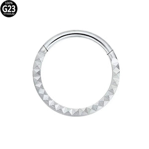 Titanium Crystal Tragus Diaphragm Nose Ring