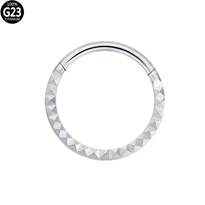 Titanium Crystal Tragus Diaphragm Nose Ring