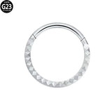 Titanium Crystal Tragus Diaphragm Nose Ring