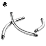 Titanium Curved Bar Eyebrow Navel Piercing 14G 16G