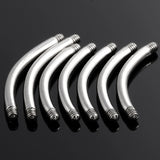 Titanium Curved Bar Eyebrow Navel Piercing 14G 16G