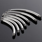 Titanium Curved Bar Eyebrow Navel Piercing 14G 16G