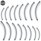 Titanium Curved Bar Eyebrow Navel Piercing 14G 16G
