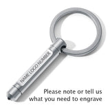 Titanium Lettering Anti-lost Keychains Car Key Rings Holder