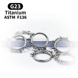 Titanium G23 Cone Spike Horseshoe Circular Septum Nose Ring