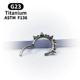 Titanium G23 Cone Spike Horseshoe Circular Septum Nose Ring
