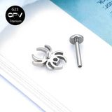 Titanium G23 Spider Stud Set Zircon Tragus Piercing