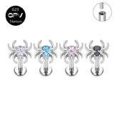 Titanium G23 Spider Stud Set Zircon Tragus Piercing