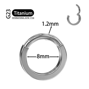Titanium G23 Circle Nose Ring Earrings for Tragus Septum Lip Piercing