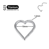 Titanium G23 Circle Nose Ring Earrings for Tragus Septum Lip Piercing