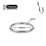 Titanium G23 Circle Nose Ring Earrings for Tragus Septum Lip Piercing
