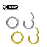 Titanium G23 Circle Nose Ring Earrings for Tragus Septum Lip Piercing