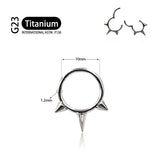 Titanium G23 Circle Nose Ring Earrings for Tragus Septum Lip Piercing
