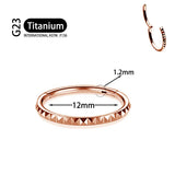 Titanium G23 Circle Nose Ring Earrings for Tragus Septum Lip Piercing