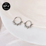 Titanium G23 Nose Ring Welded Tip Vertebral Punk Septum Ring 16G