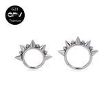 Titanium G23 Nose Ring Welded Tip Vertebral Punk Septum Ring 16G