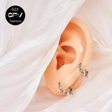 Titanium G23 Nose Ring Welded Tip Vertebral Punk Septum Ring 16G