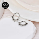 Titanium G23 Nose Ring Welded Tip Vertebral Punk Septum Ring 16G