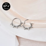 Titanium G23 Nose Ring Welded Tip Vertebral Punk Septum Ring 16G