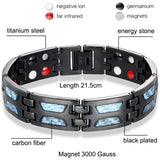 Titanium Magnetic Bracelet Carbon Fiber Bracelet Titanium Magnetic Therapy Brace