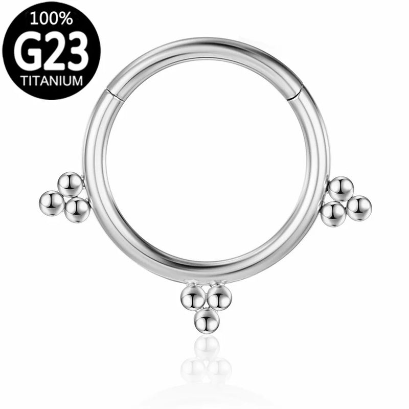 Titanium Nose Ring Septum Clicker Belly Button Ring Piercing Earring