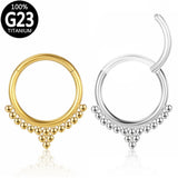 Titanium Nose Ring Septum Clicker Belly Button Ring Piercing Earring