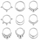 Titanium Nose Ring Septum Clicker Belly Button Ring Piercing Earring