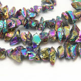 Titanium Quartz Rough Stones Chip Loose Beads Necklace Bracelet Bulk